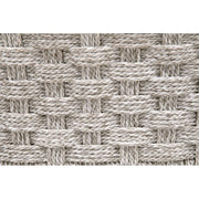 Essentials For Living Kitts Outdoor Dining Chair ~ White Speckle Twist Rope, Weathered Ever Teak