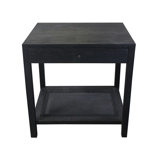 Crestview Collection Barbados Black Cane End Table