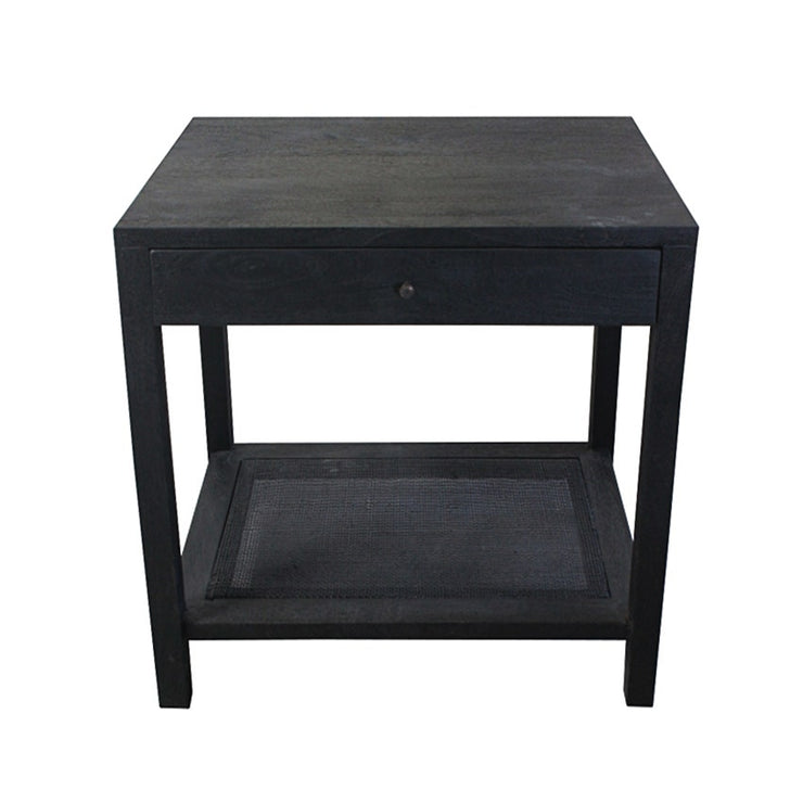 Crestview Collection Barbados Black Cane End Table