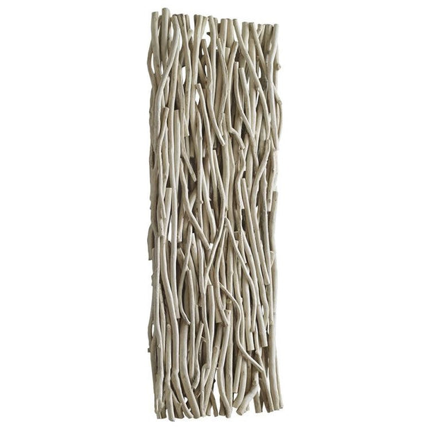 Uttermost Gathered Bleached Teak Wood Wall Panel