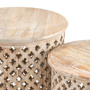 Crestview Collection Midland Natural Wood Set of 2 Accent Tables