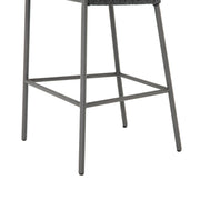 Four Hands Porto Outdoor Bar Stool ~ Venao Charcoal Cushioned Seat and Back