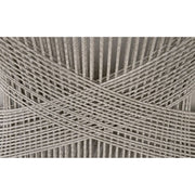 Essentials For Living Loom Outdoor Club Chair ~ Taupe & White Flat Rope, Performance Pumice, Gray Teak