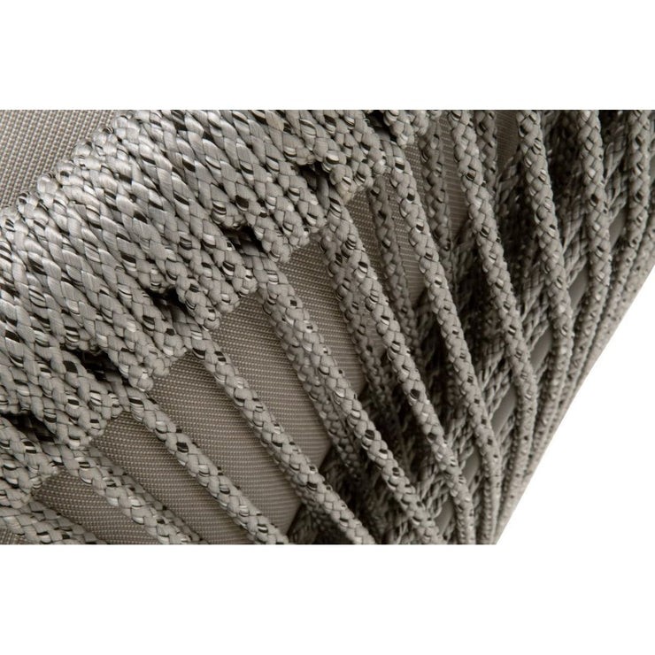 Essentials For Living Loom Outdoor Club Chair ~ Platinum Rope, Performance Smoke Gray, Gray Teak