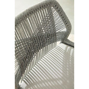 Essentials For Living Loom Outdoor Counter Stool ~ Platinum Rope, Performance Smoke Gray, Gray Teak