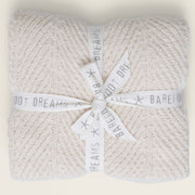 Barefoot Dreams Bamboo CozyChic Herringbone Throw Blanket ~ Cream