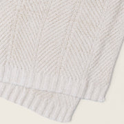 Barefoot Dreams Bamboo CozyChic Herringbone Throw Blanket ~ Cream