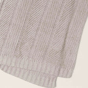 Barefoot Dreams Bamboo CozyChic Herringbone Throw Blanket ~ Stone