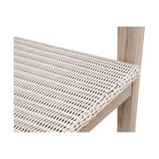 Essentials For Living Lucia Outdoor Club Chair ~ Pure White Synthetic Wicker, Performance White Speckle, Gray Teak