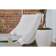 Essentials For Living Lucia Outdoor Club Chair ~ Pure White Synthetic Wicker, Performance White Speckle, Gray Teak