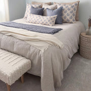 Anaya Home Crinkled Turkish Cotton Oversized Cuddle Blanket ~ Natural Beige