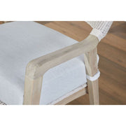 Essentials For Living Lucia Outdoor Club Chair ~ Pure White Synthetic Wicker, Performance White Speckle, Gray Teak