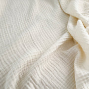 Anaya Home Crinkled Turkish Cotton Oversized Cuddle Blanket ~ Ivory