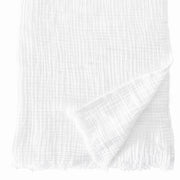 Anaya Home Crinkled Turkish Cotton Oversized Cuddle Blanket ~ White