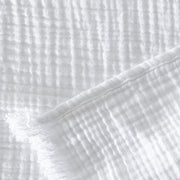 Anaya Home Crinkled Turkish Cotton Cuddle Throw Blanket ~ White