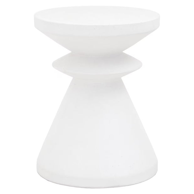 Essentials For Living Pawn Accent Table ~ Ivory Concrete