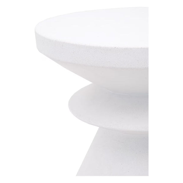 Essentials For Living Pawn Accent Table ~ Ivory Concrete