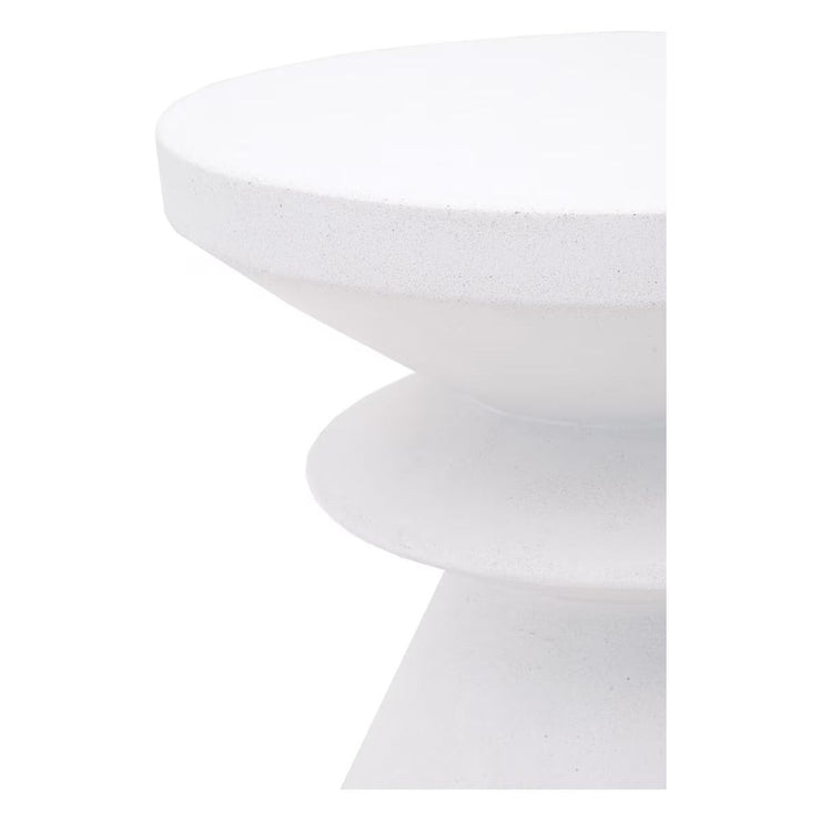 Essentials For Living Pawn Accent Table ~ Ivory Concrete