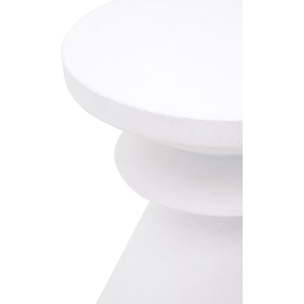 Essentials For Living Pawn Accent Table ~ Ivory Concrete