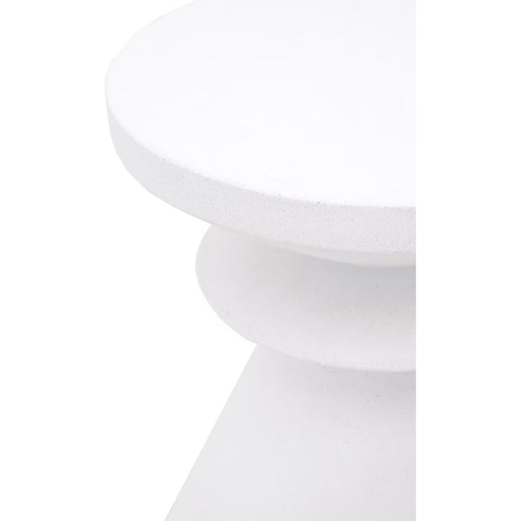 Essentials For Living Pawn Accent Table ~ Ivory Concrete