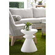 Essentials For Living Pawn Accent Table ~ Ivory Concrete
