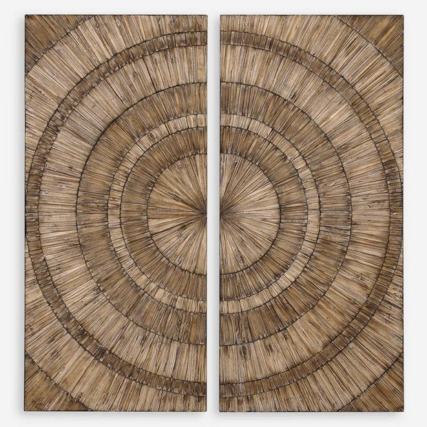 Uttermost Lanciano Set of 2 Natural Wood Wall Panels