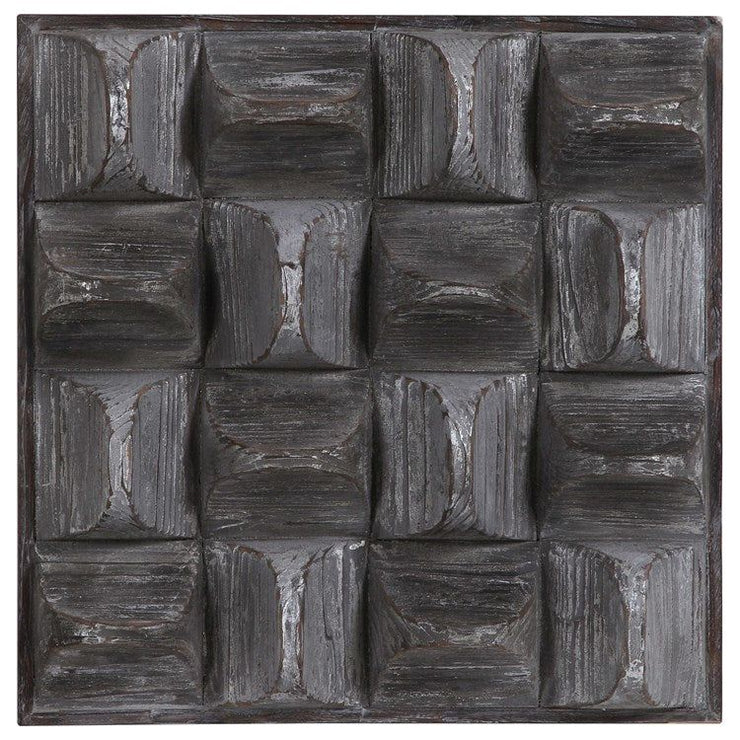 Uttermost Pickford Aged Gray Wash Dimensional Wood Wall Panel