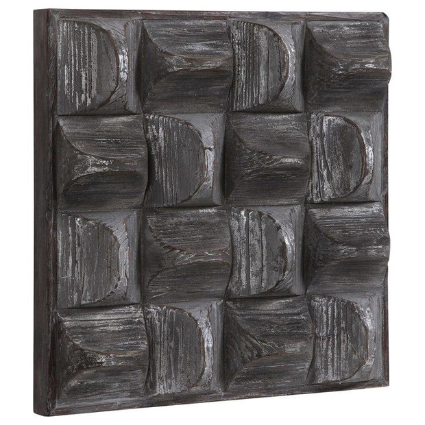 Uttermost Pickford Aged Gray Wash Dimensional Wood Wall Panel