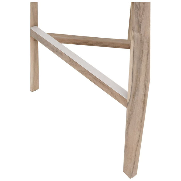 Essentials For Living Tapestry Outdoor Barstool ~ Dove Flat Rope, White Speckle Stripe, Performance White Speckle, Gray Teak