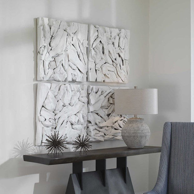 Uttermost Rio Whitewashed Teak Branches Wood Wall Panel