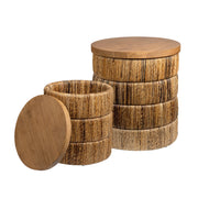 Crestview Collection Choco Set of 2 Storage Tables