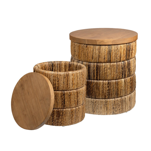 Crestview Collection Choco Set of 2 Storage Tables