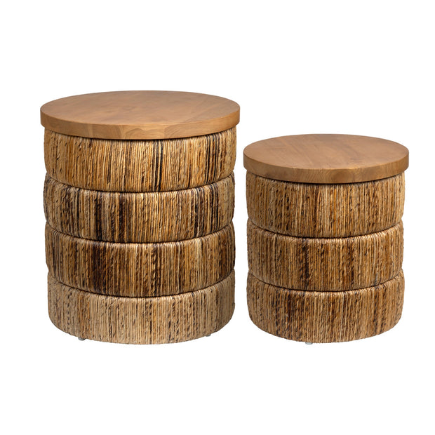 Crestview Collection Choco Set of 2 Storage Tables