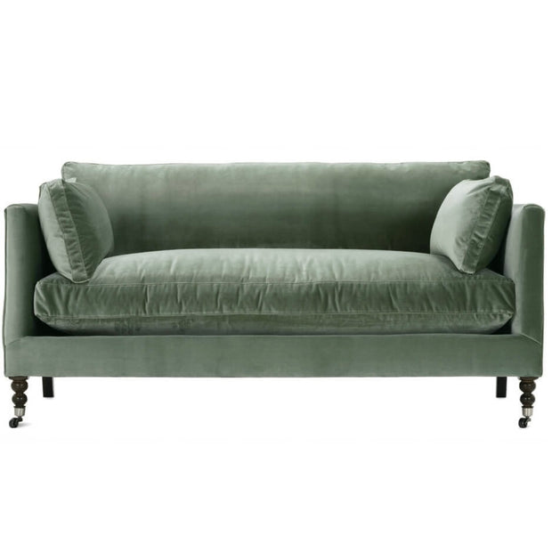 Rowe Furniture Madeline Antiqued Moss Velvet 71” Sofa ~ Express Collection