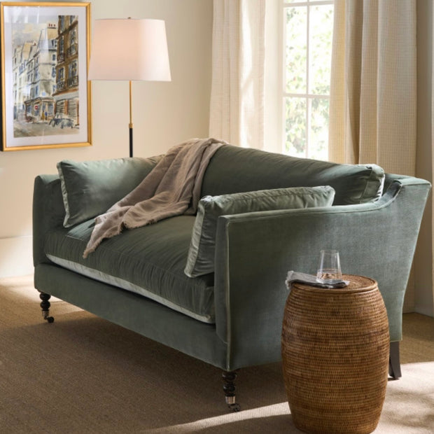 Rowe Furniture Madeline Antiqued Moss Velvet 71” Sofa ~ Express Collection