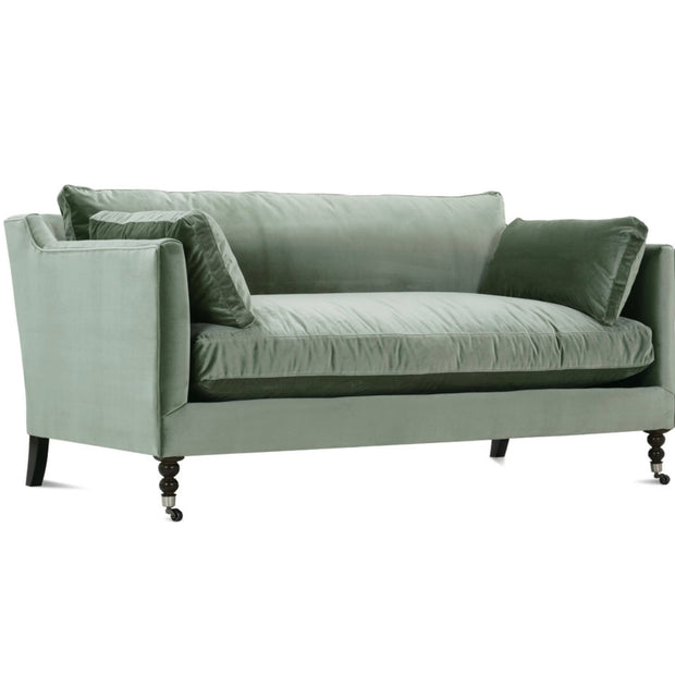 Rowe Furniture Madeline Antiqued Moss Velvet 71” Sofa ~ Express Collection