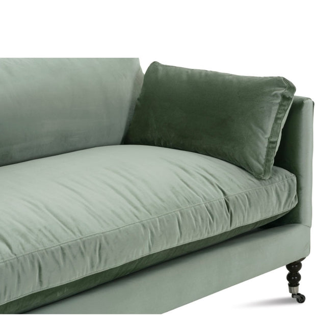 Rowe Furniture Madeline Antiqued Moss Velvet 71” Sofa ~ Express Collection
