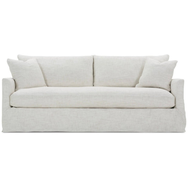 Rowe Furniture Lilah White Linen Slipcovered 89” Sofa ~ Express Collection