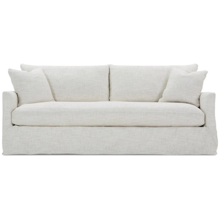 Rowe Furniture Lilah White Linen Slipcovered 89” Sofa ~ Express Collection