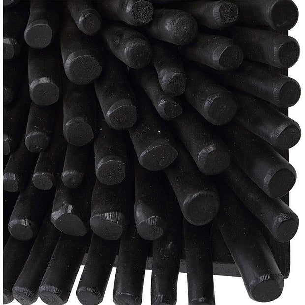 Uttermost Portside Satin Black Beech Wood Wall Panel