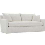 Rowe Furniture Lilah White Linen Slipcovered 89” Sofa ~ Express Collection