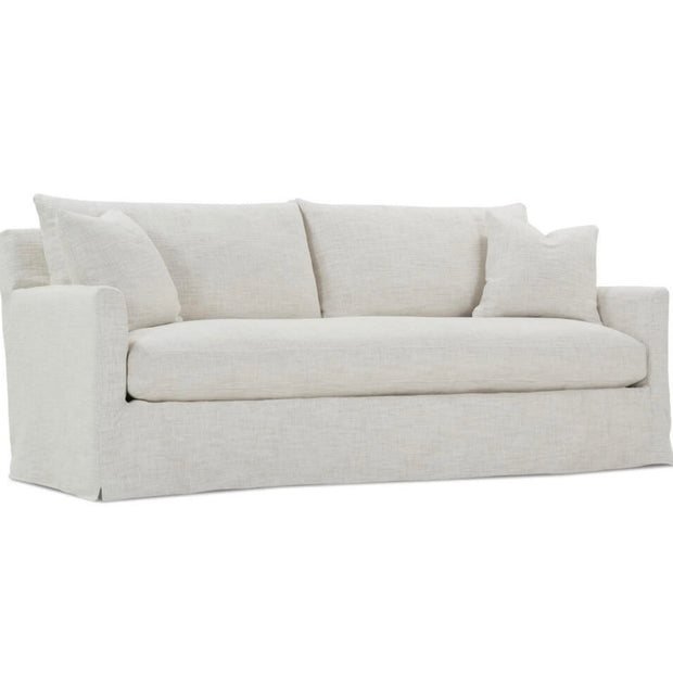 Rowe Furniture Lilah White Linen Slipcovered 89” Sofa ~ Express Collection