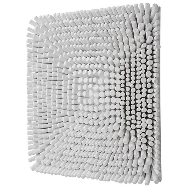 Uttermost Portside Matte White Beech Wood Wall Panel