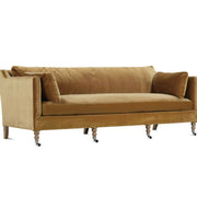 Rowe Furniture Madeline Antiqued Amber Velvet 90” Sofa ~ Express Collection