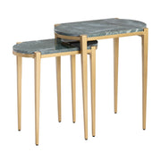 Crestview Collection Beckham Marble Set of 2 Nesting Accent Tables