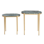 Crestview Collection Beckham Marble Set of 2 Nesting Accent Tables