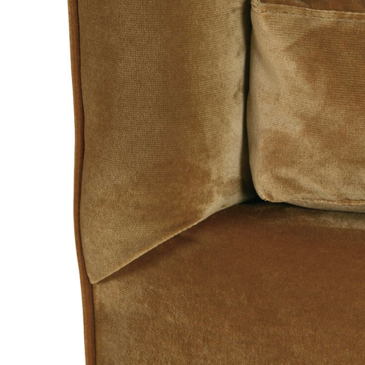 Rowe Furniture Madeline Antiqued Amber Velvet 90” Sofa ~ Express Collection