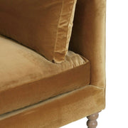 Rowe Furniture Madeline Antiqued Amber Velvet 90” Sofa ~ Express Collection