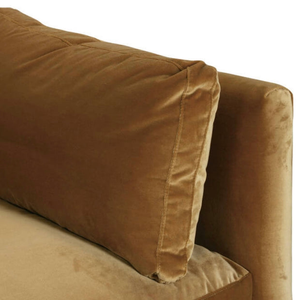 Rowe Furniture Madeline Antiqued Amber Velvet 90” Sofa ~ Express Collection
