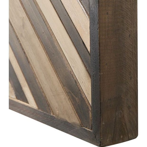 Uttermost Floyd Rustic Modern Dimensional Fir Wood Wall Panel